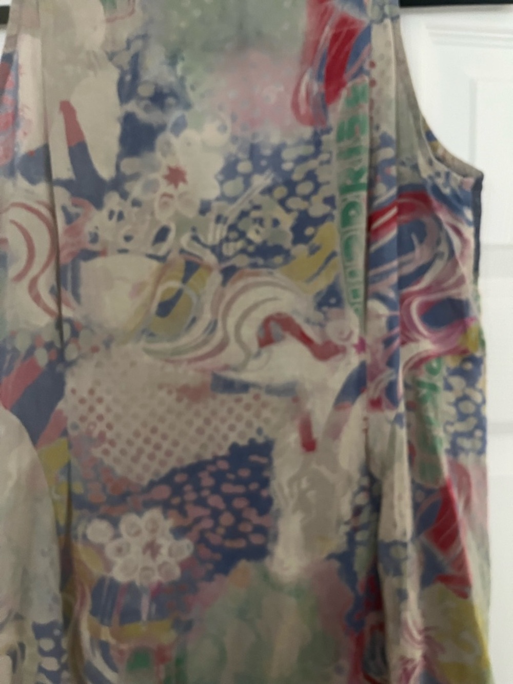Rare Animale Blue, Beige, Grey Watercolor Dress - Picture 8 of 9